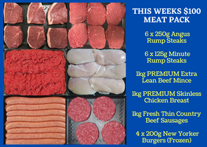 $100 Meat Pack - Available Friday 20th December 2024 through to Thursday January 9 2025